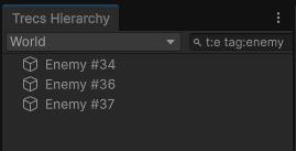 Hierarchy window with the inline search-help panel toggled open